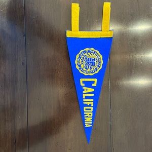 Vintage University of California 9" Felt Pendant